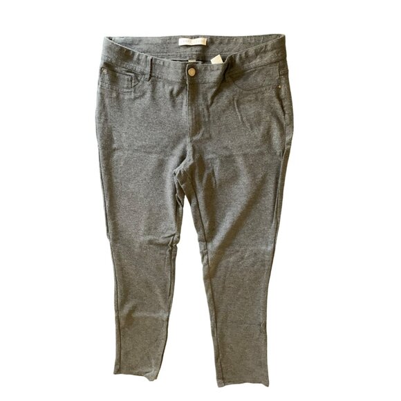 Larry Levine Charcoal Gray Stretch Pants Size 14 With Button Closure & Pockets - Picture 1 of 7